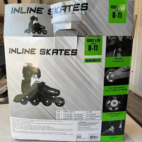 Five Below Adjustable Inline Skates L/XL Rollerblades - Picture 8 of 8